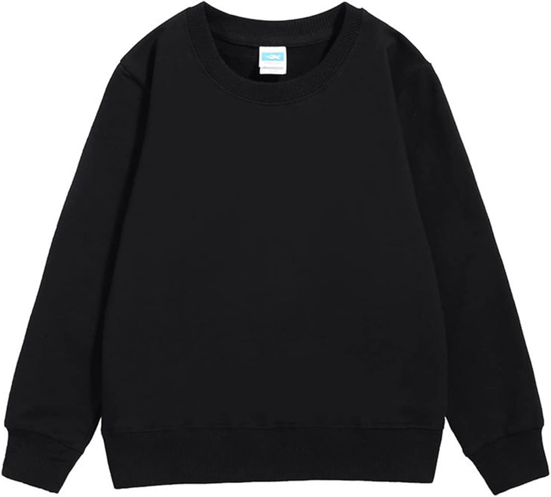 Amazon.com: Kids Solid Long Sleeve Crewneck Sweatershirt Baby
