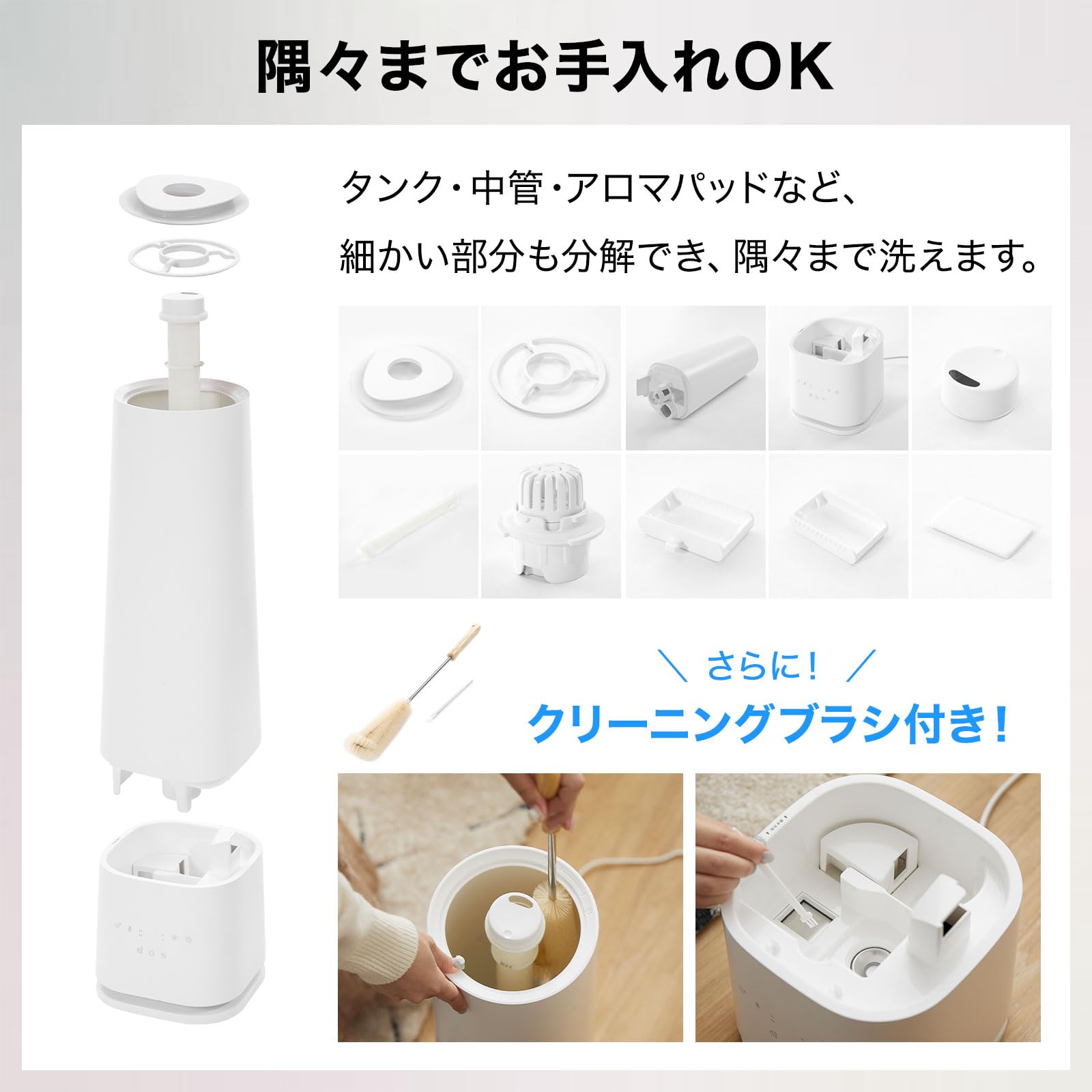 Amazon.co.jp: LOWYA ロウヤ 加湿器 ハイブリッド式 加熱超音波式