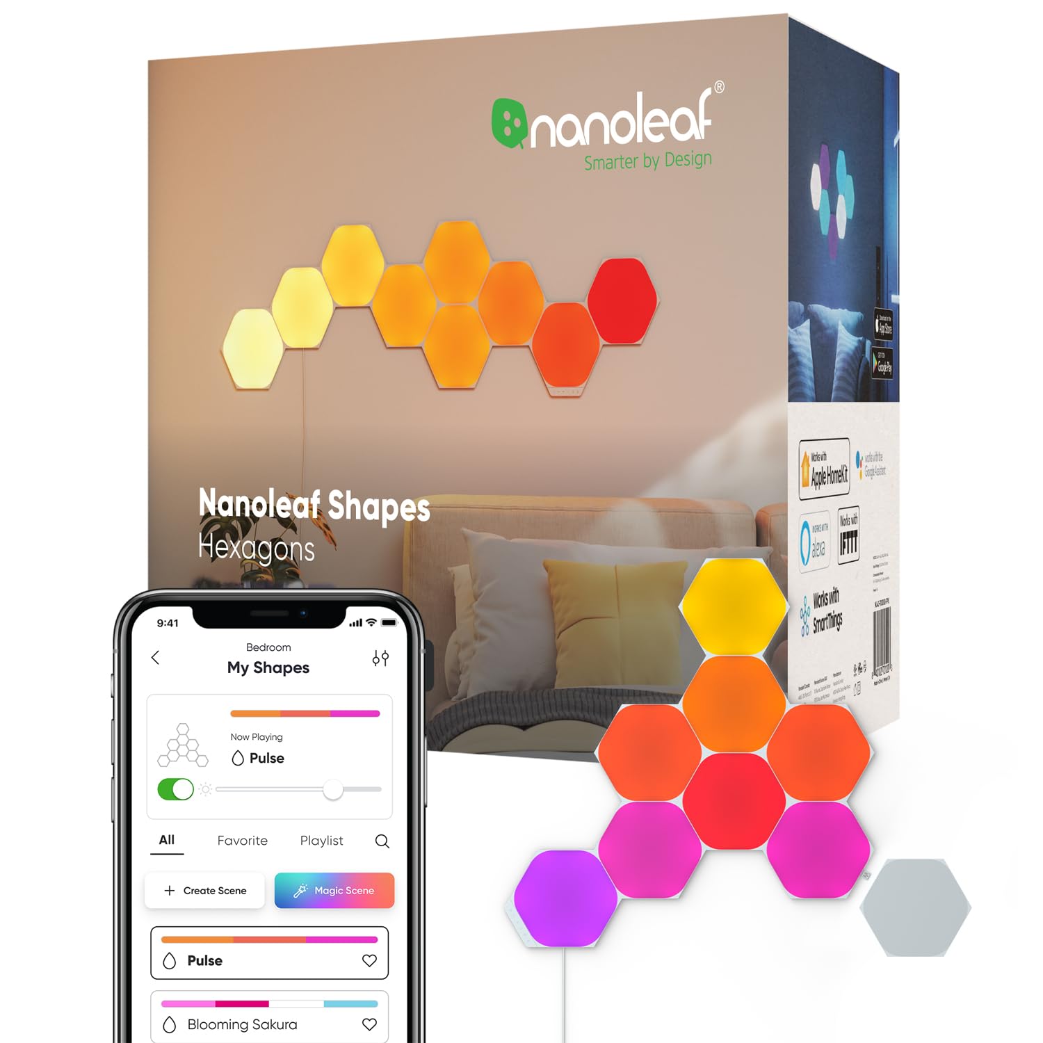 Amazon.co.jp: Nanoleaf(ナノリーフ) Shapes Hexagon (シェイプス