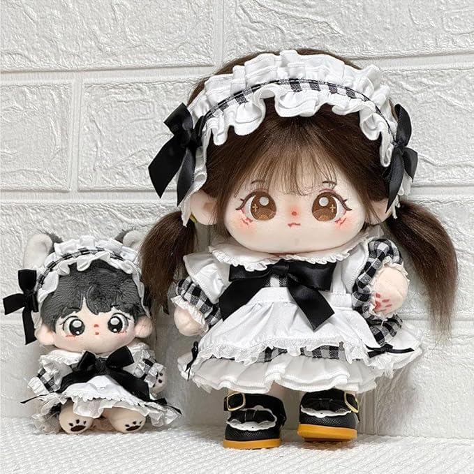 Amazon.co.jp: Lemonnui 10cm ぬいぐるみ 服 メイド服 ぬい服 ヘア