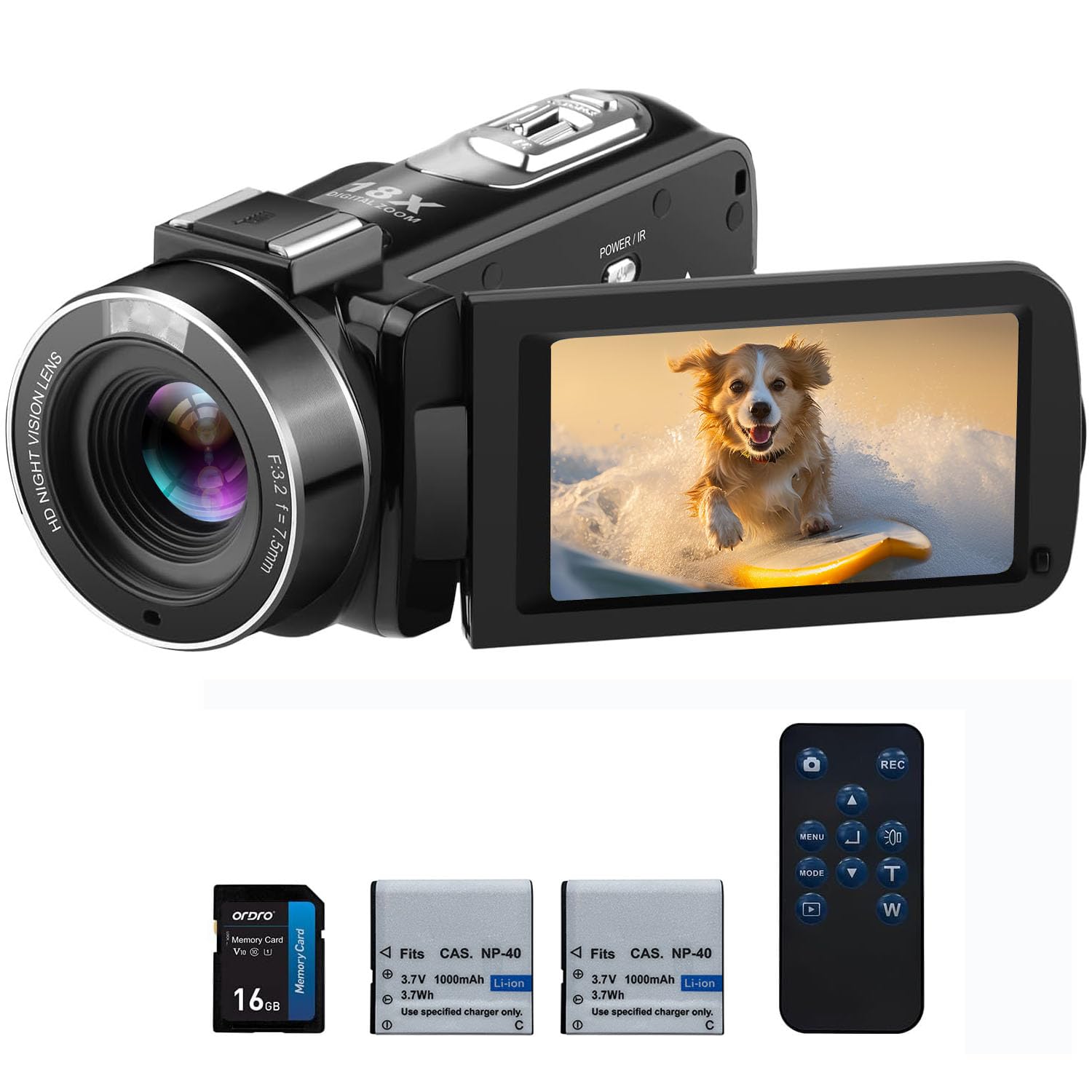 Amazon.com : ORDRO Video Camera Camcorder, 1080P 30FPS IR Night