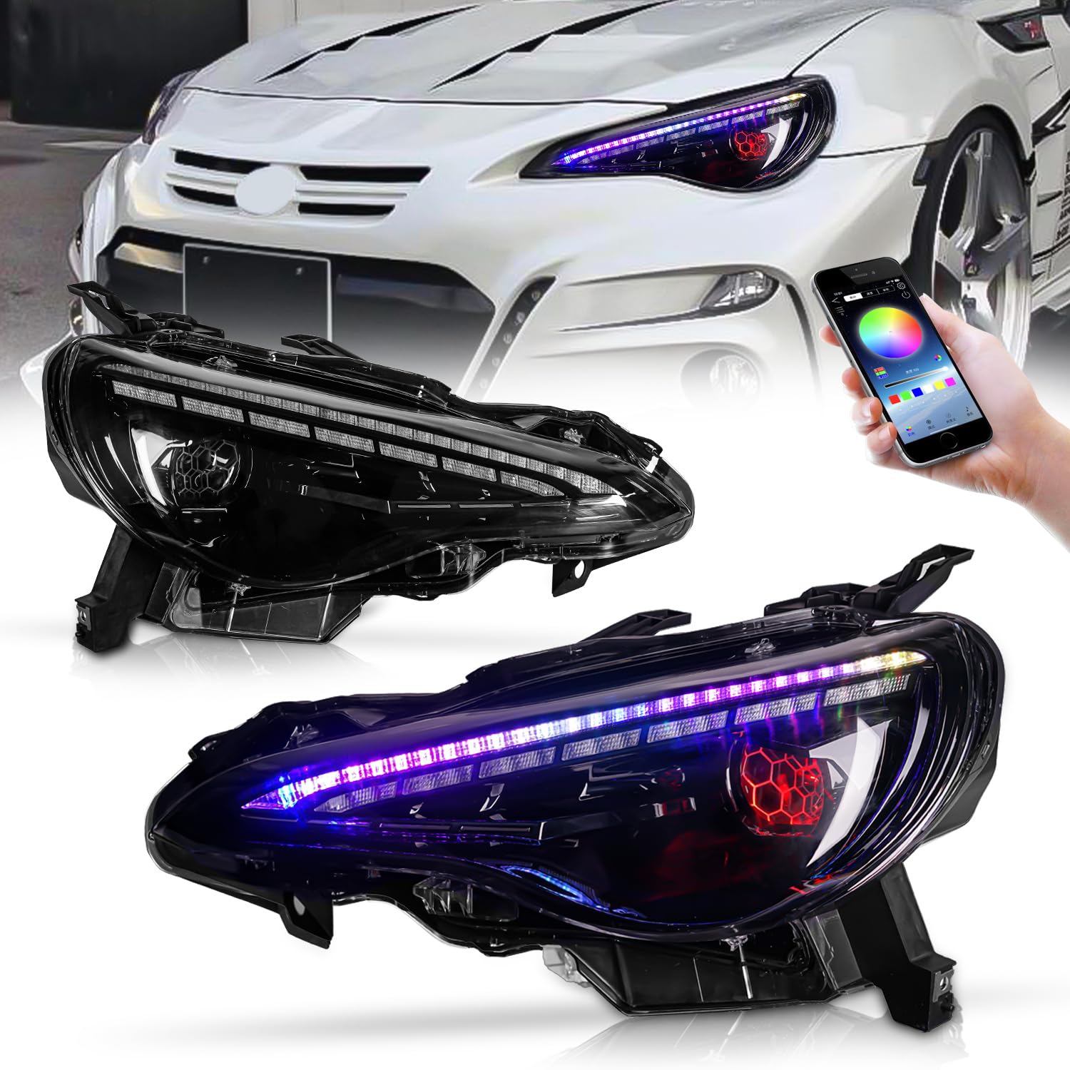 Amazon | GOESトヨタ86ヘッドライト スバル BRZ ヘッドライト 全LED