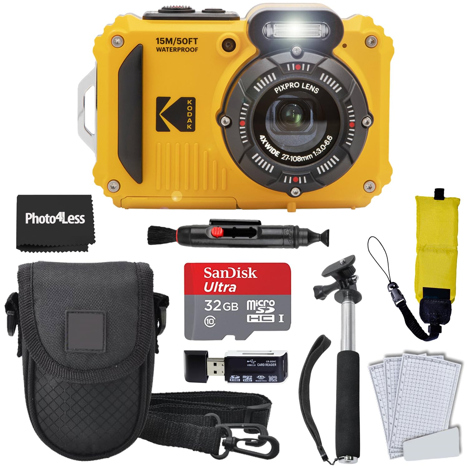 Amazon | Kodak PIXPRO WPZ2 頑丈な防水耐衝撃デジタルカメラ16MP 4倍