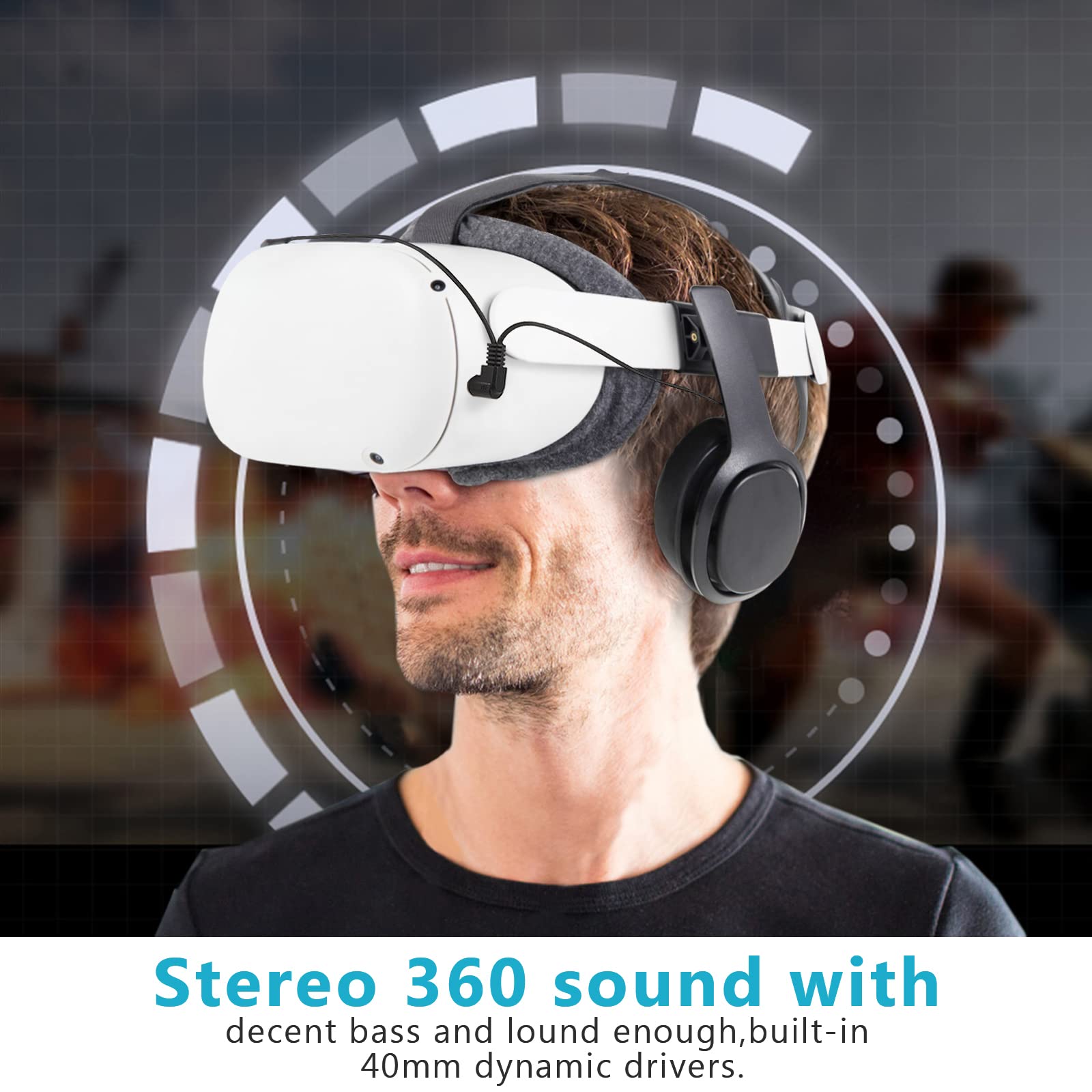 Amazon.co.jp: 球状クラスターステレオバスVRヘッドフォン、Meta Quest