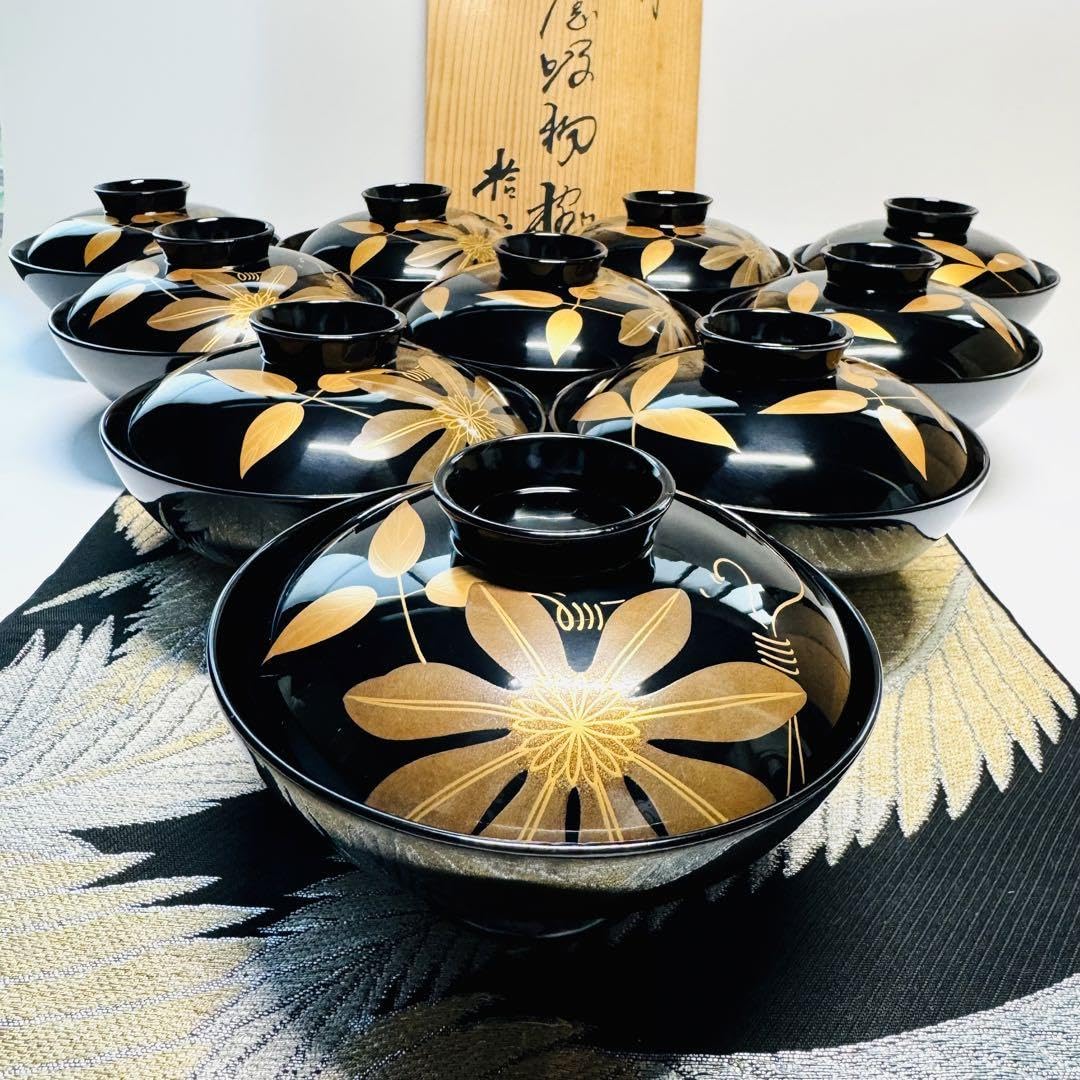 輪島塗 塩安作 吸物椀 5客 輪島塗 塩安作 吸物椀 5客 5客 吸物椀 お椀