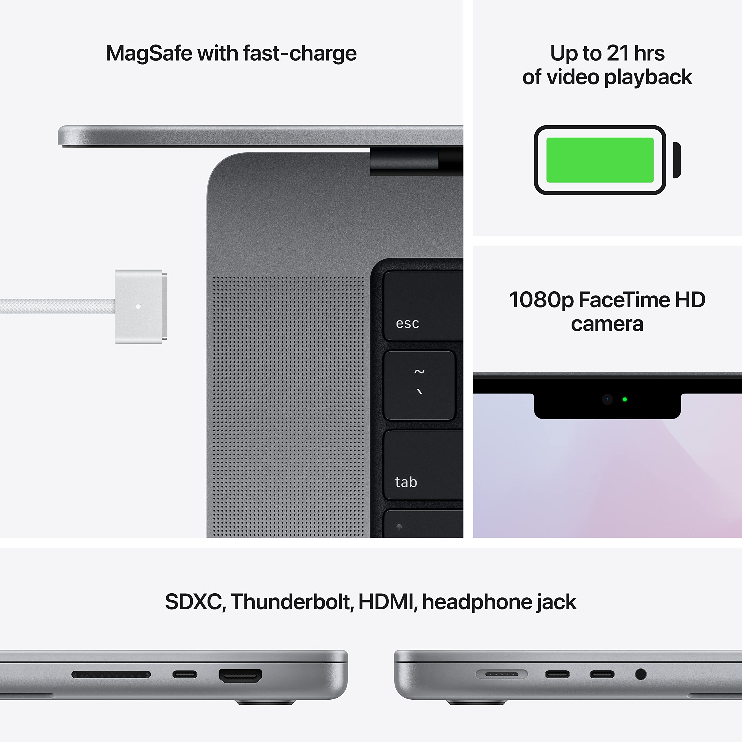 Amazon.com: (CTO) Apple 16-in MacBook Pro M1 Pro 10-core CPU 16