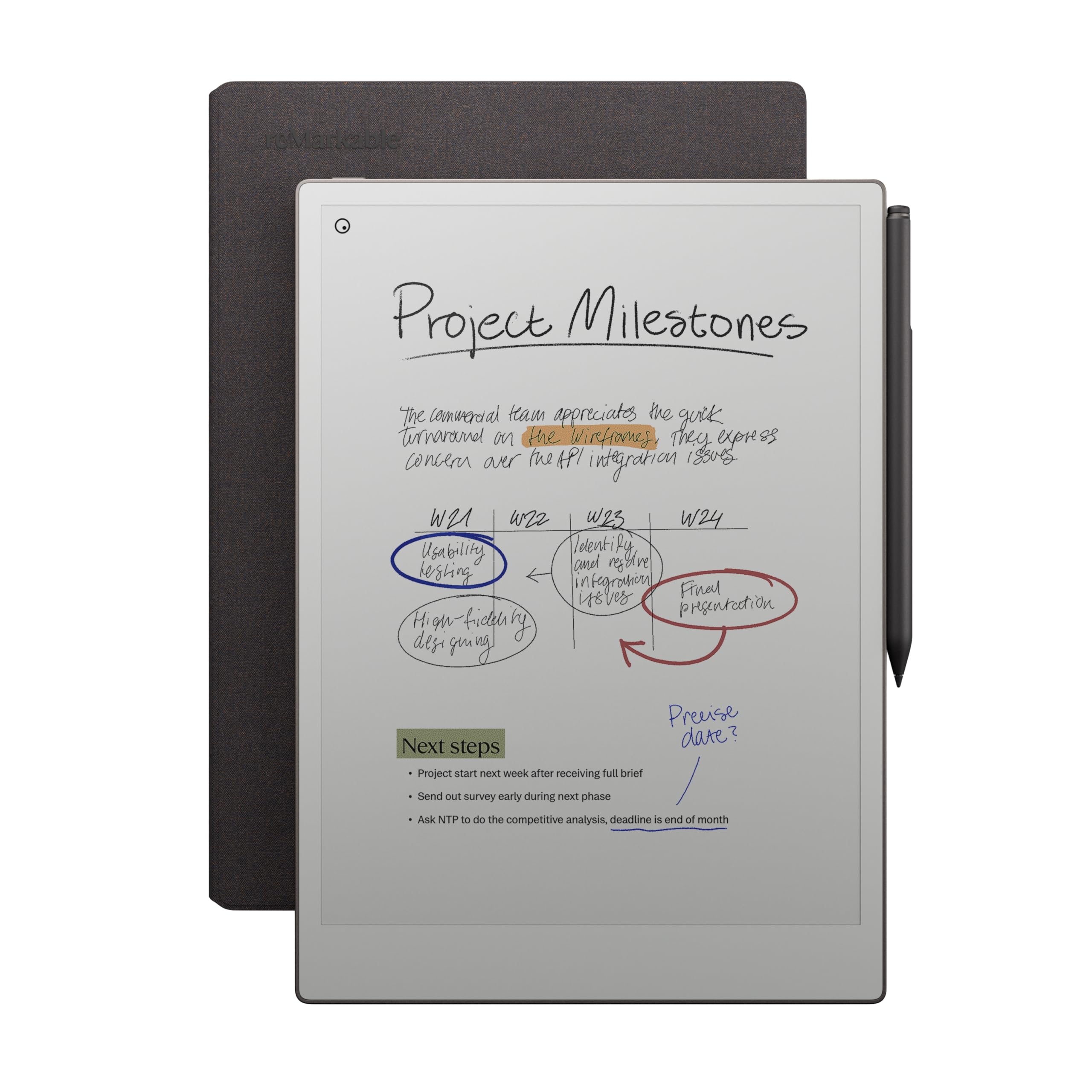 Amazon.com : reMarkable Paper Pro Bundle – Mosaic Weave | Includes