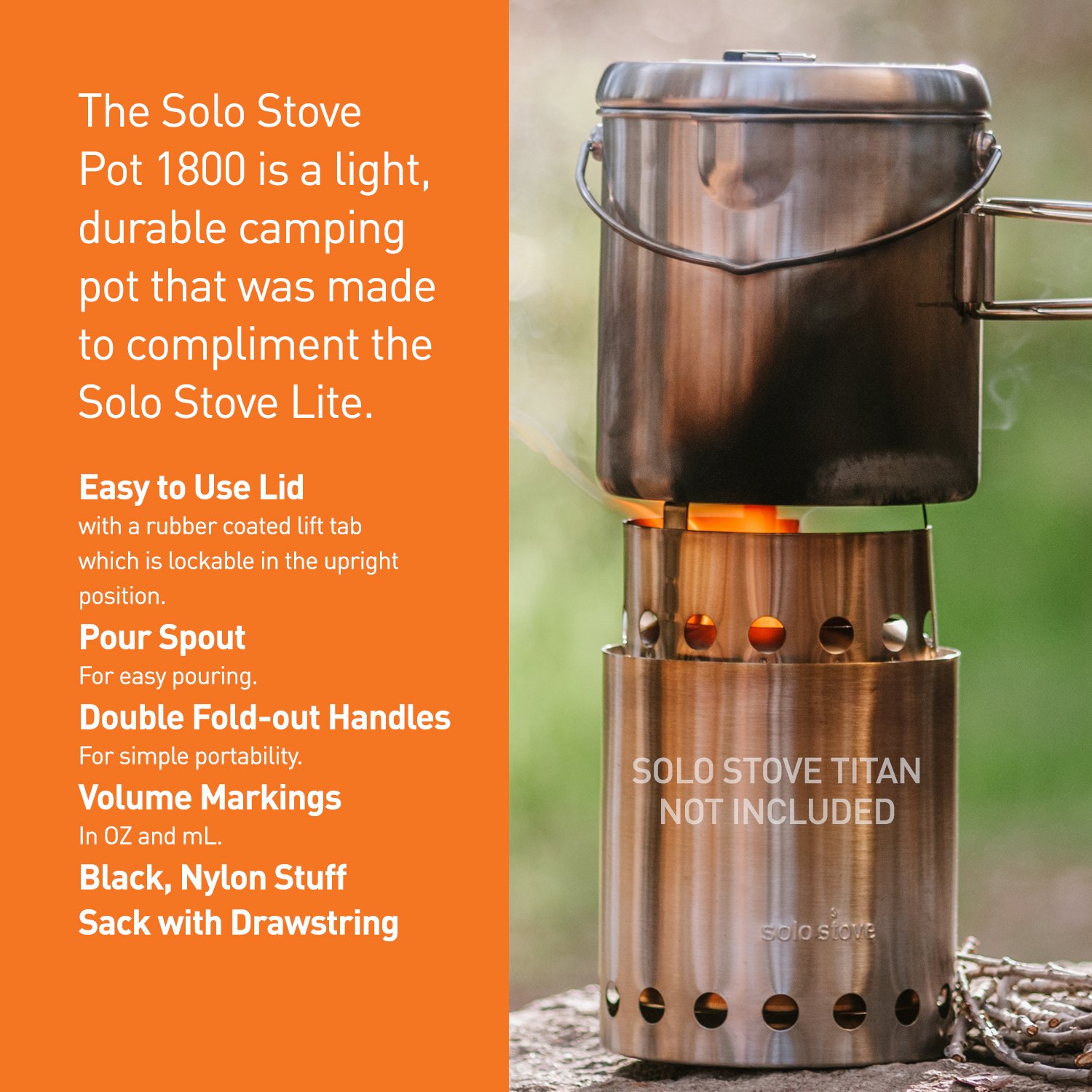 Amazon.com : Solo Stove Pot 1800 Stainless Steel Companion Pot