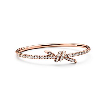 ティファニー ノット バングル ダイヤモンド ローズゴールド | Tiffany