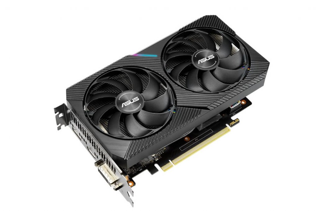 ASUS、ショートサイズ、2連ファン搭載セミファンレス仕様のGTX1660