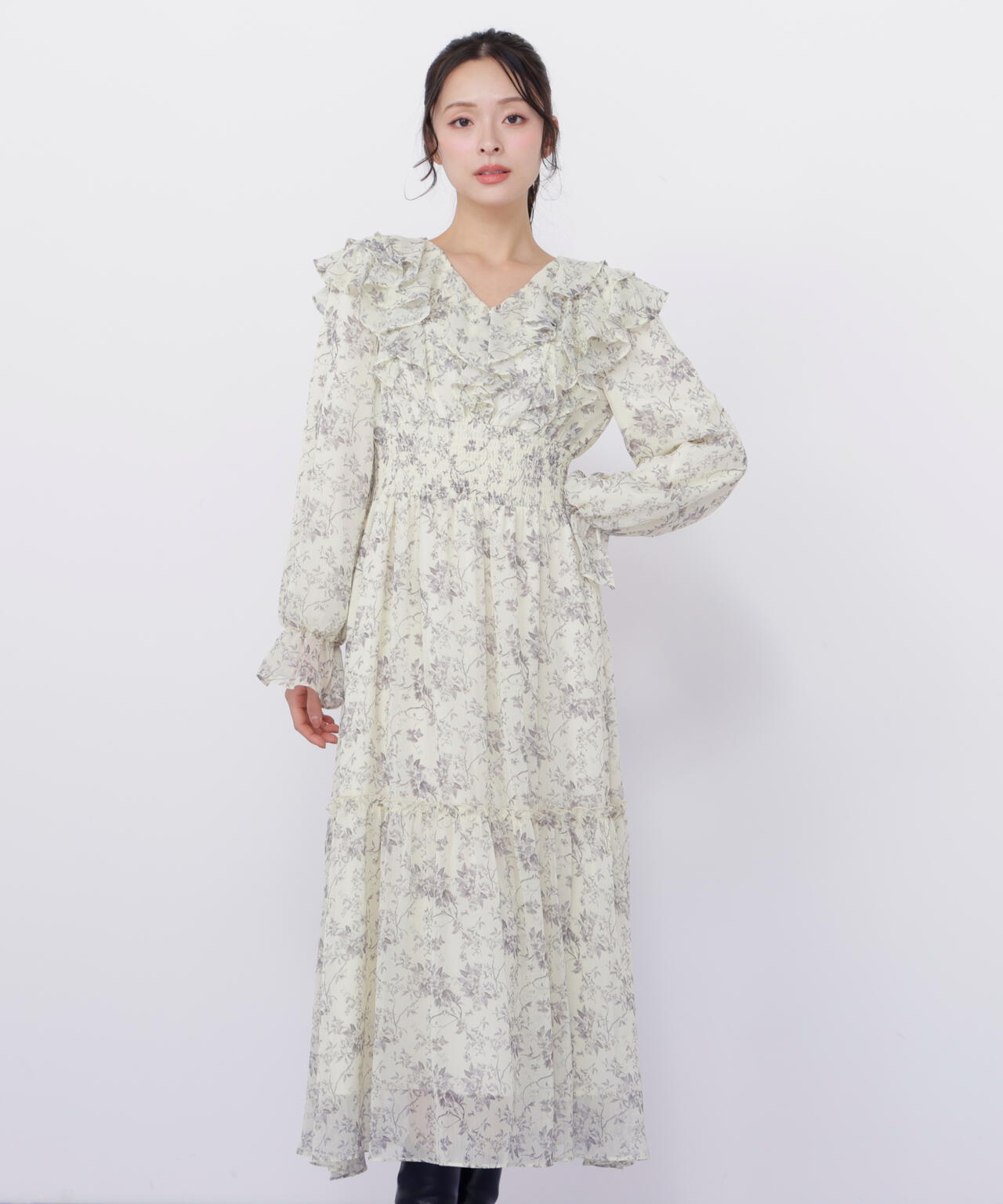 花柄ボリュームフリルワンピース | JILL by JILL STUART（ジル バイ