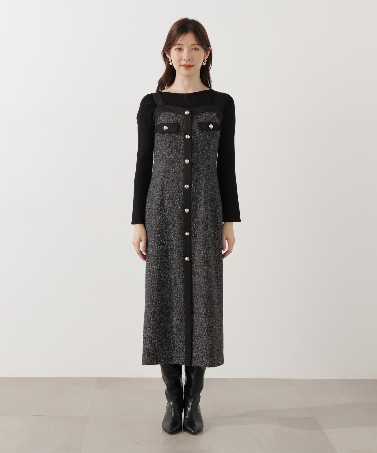 ツイードロングジャンスカ | PROPORTION BODY DRESSING