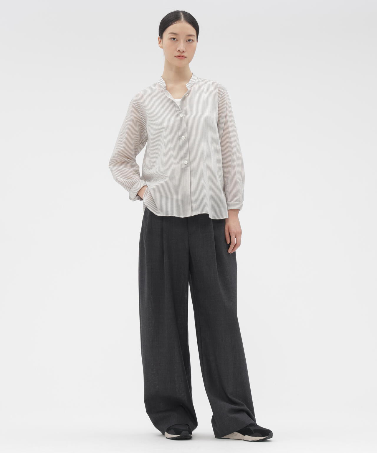 COTTON SILK STRIPE SHIRT | MARGARET HOWELL（マーガレット・ハウエル