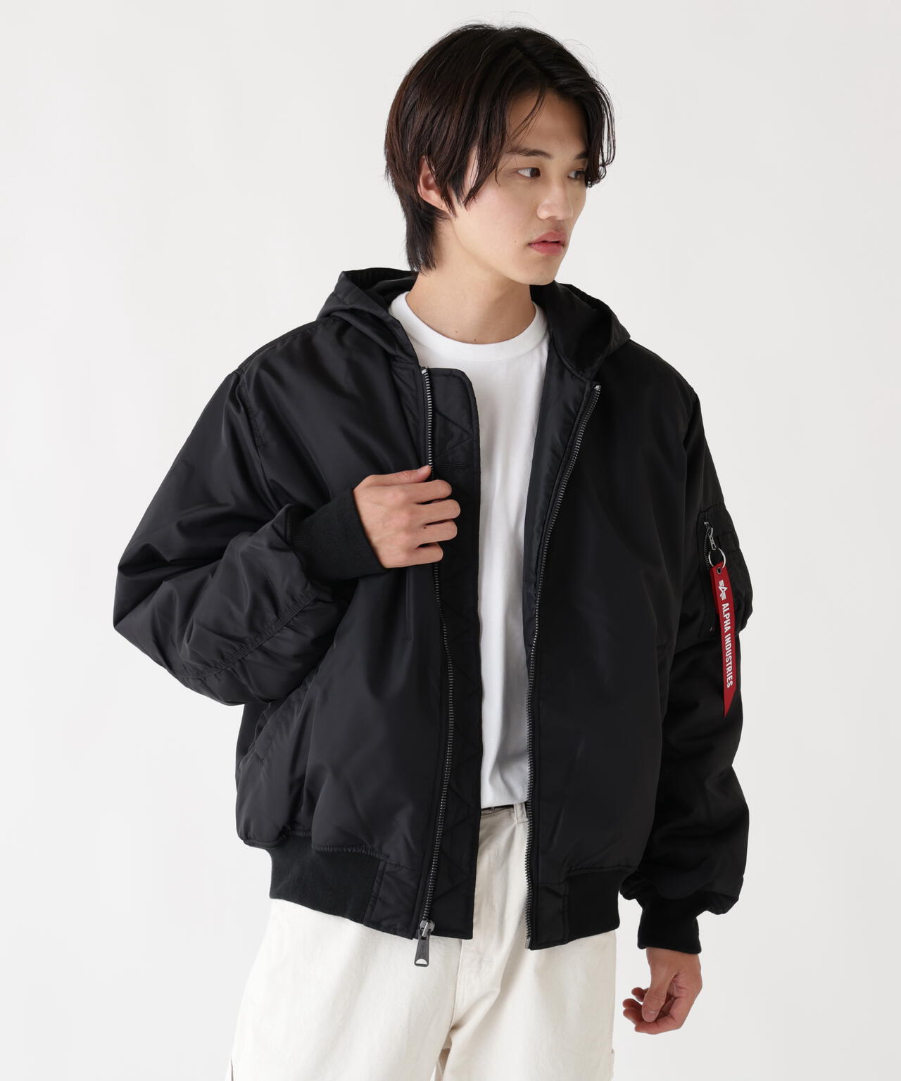 MA-1 HOODED OXFORD FLIGHT JACKET | Alpha Industries（アルファ
