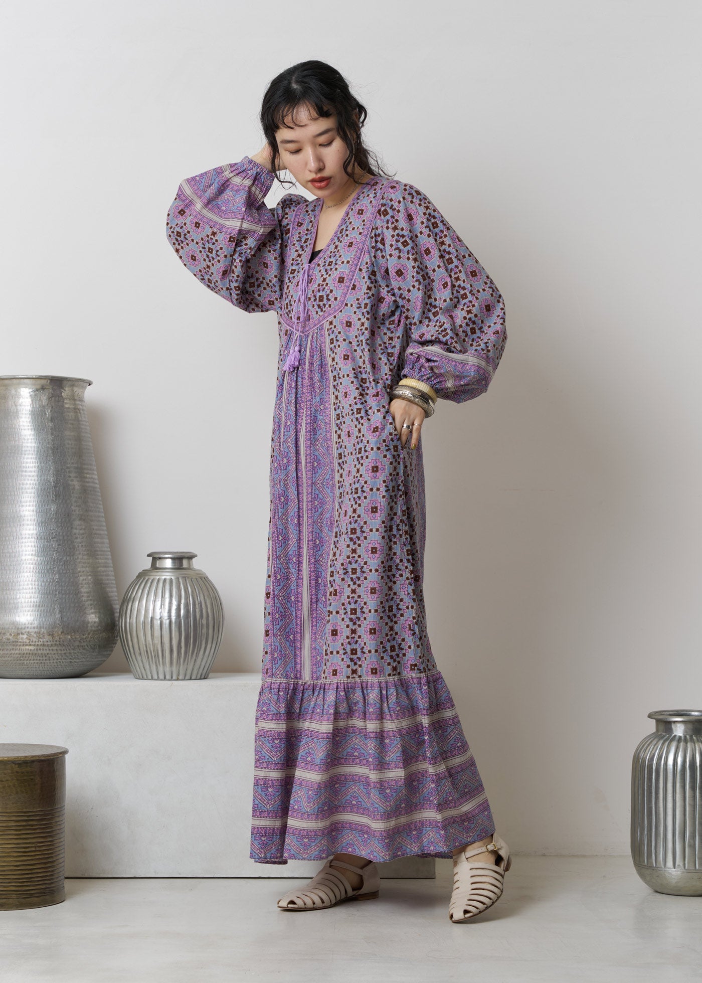 Kareena Square Print Tassel Dress | Pasand by ne Quittez pas
