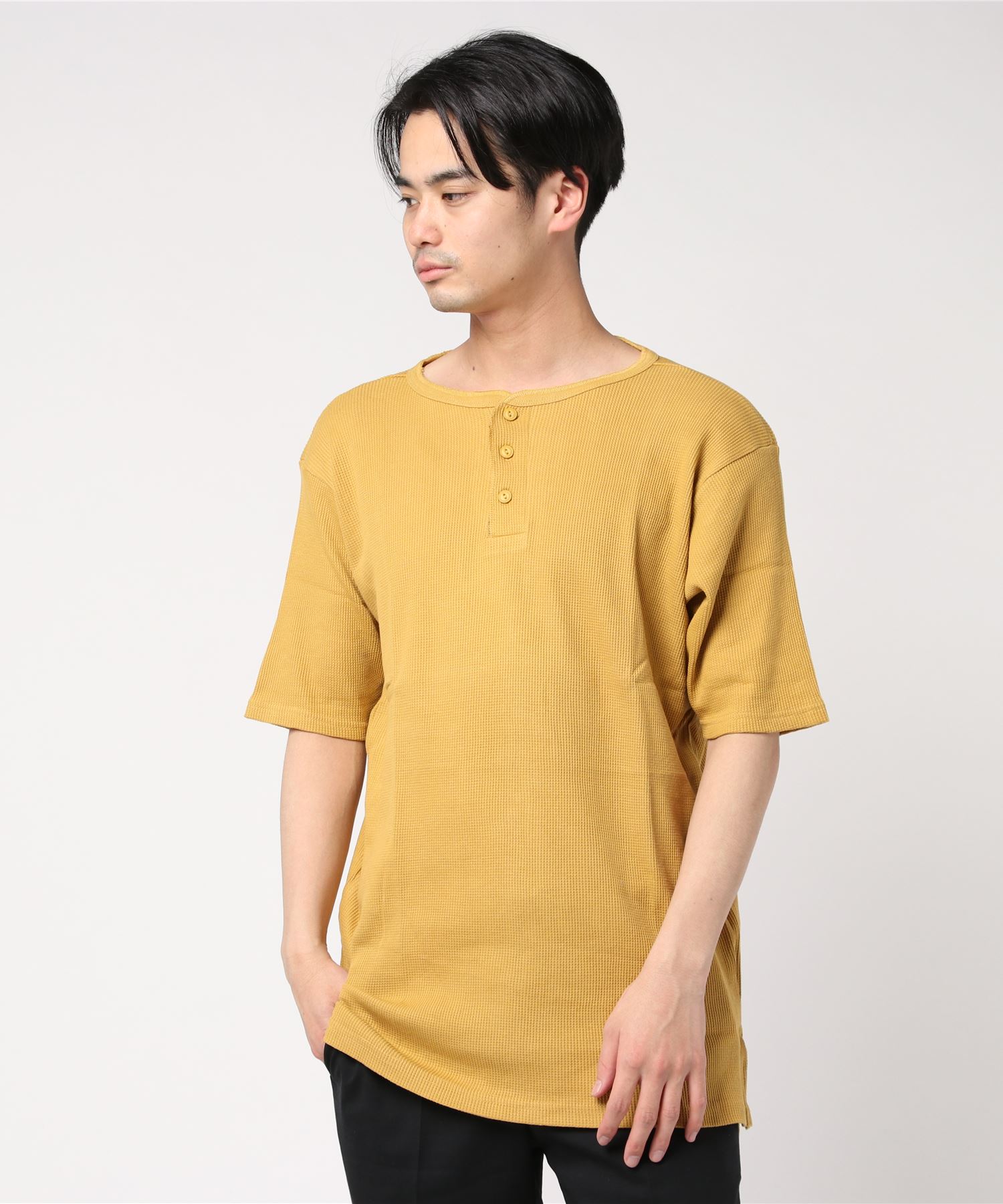 ワッフルサーマル CREW/HENLEY 7分袖＆半袖 Tシャツ / クルーネック