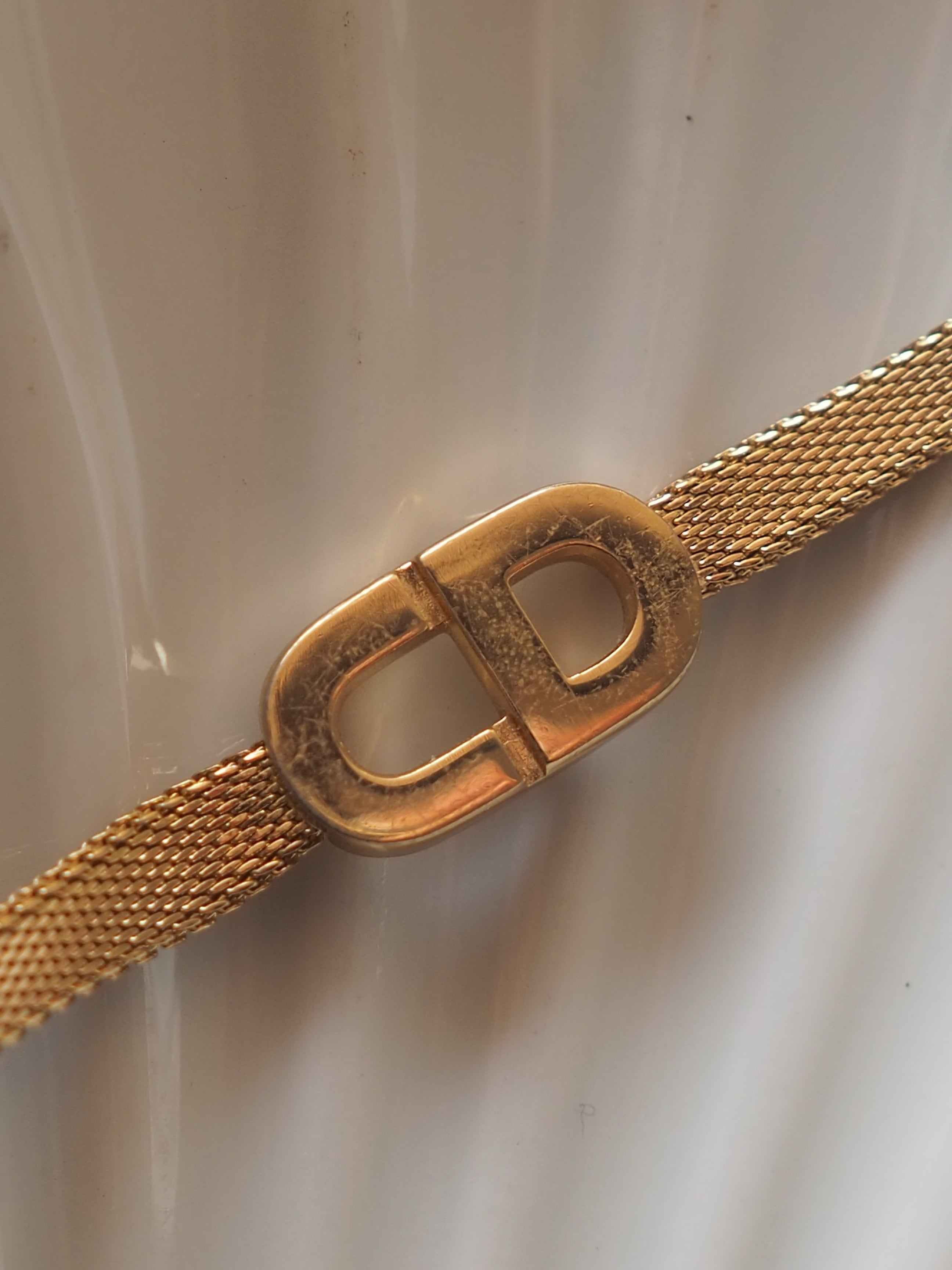 Christian Dior ディオール CDロゴ ブレスレット ゴールド ヴィンテージ
