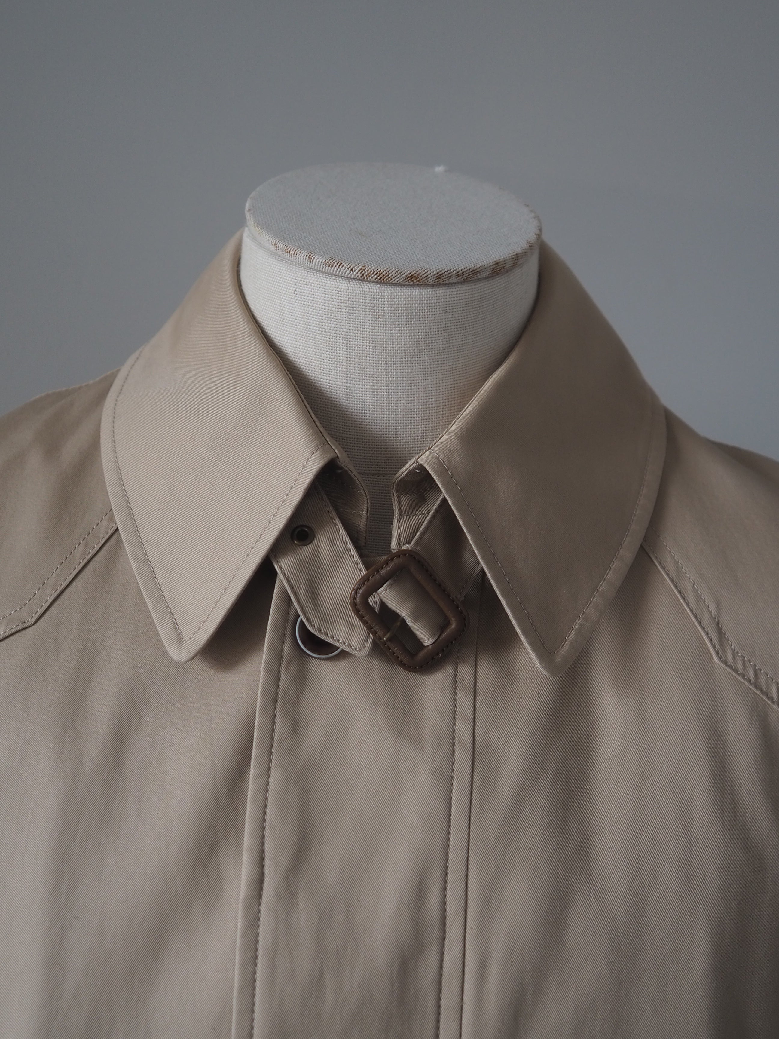HERMES エルメス トレンチ コート ベージュ コットン 42 ユニセックス