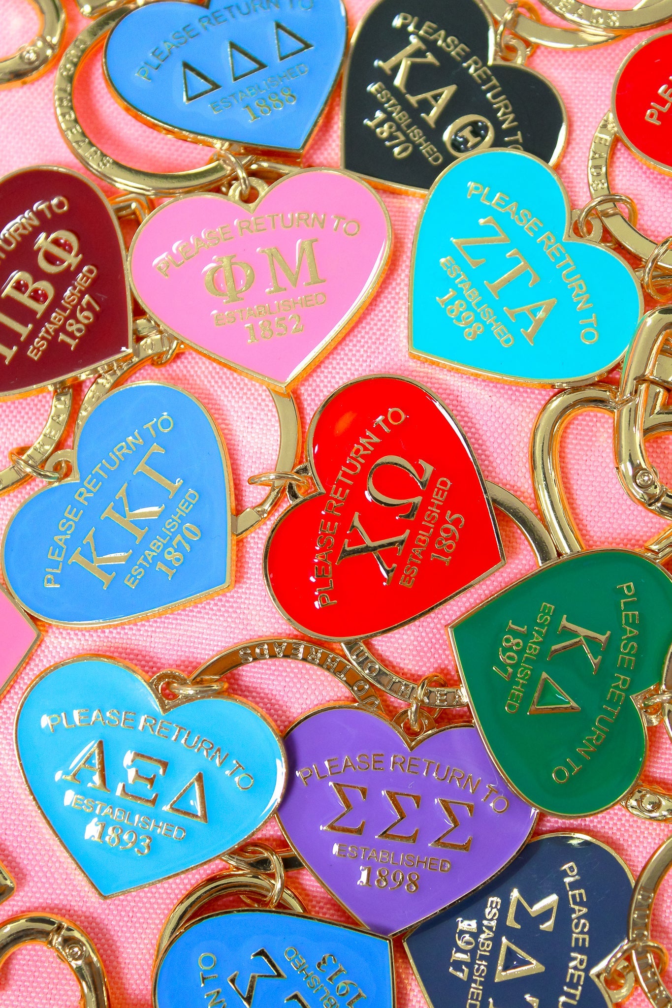 Heart Y2K Keychain- Sorority – Paddle Tramps