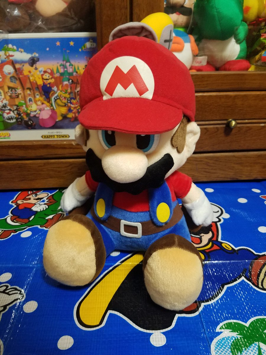 スーパーマリオサンシャインのマリオのぬいぐるみを入手、数あるマリオ