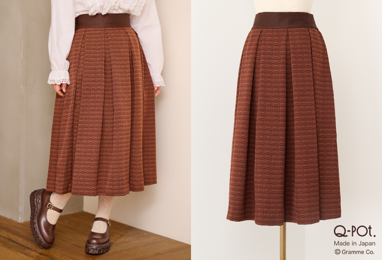 Q-pot. Dress「ビターチョコレート」からプリーツスカートがデビュー