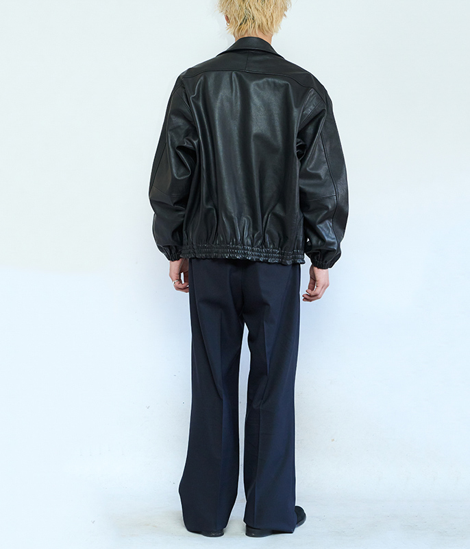 YOKE Calf Leather Truck Jacket [BLACK] - Fresh Service NECESSARY