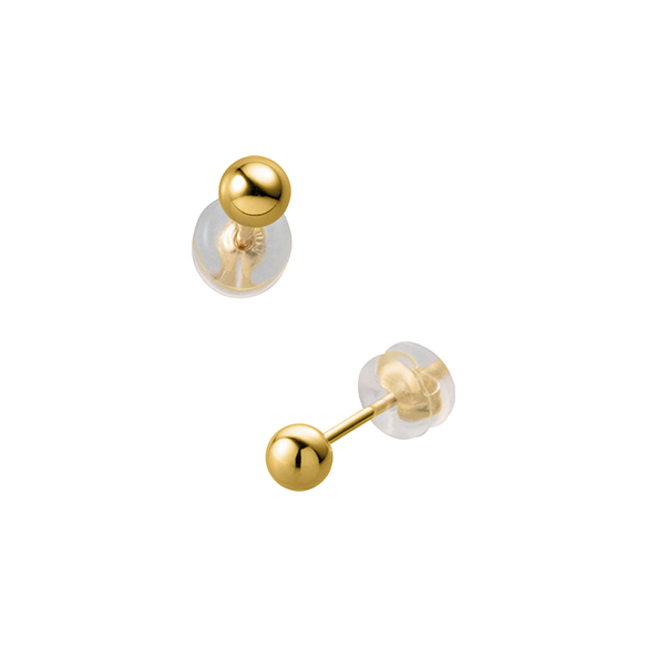 K18イエローゴールド ボールピアス 4mm | 高品質 金・プラチナ