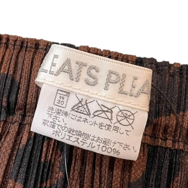 PLEATS PLEASE(プリーツプリーズ) 総柄プリーツスカート ブラウン
