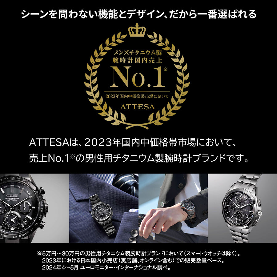 シチズン アテッサ 3針 ワールドタイム CB3010-57L メンズ ソーラー