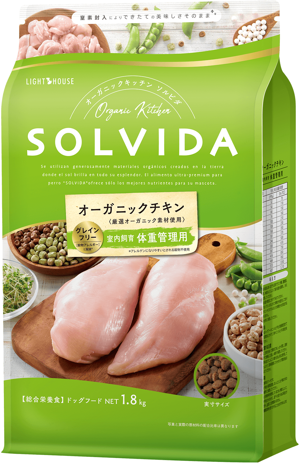 ソルビダ グレインフリー チキン 室内飼育体重管理（肥満）用