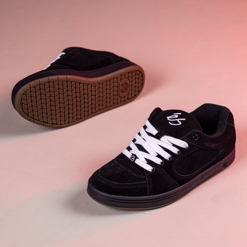 Accel Black Noir Es Shoes Skateboarding Original Shape – Southside