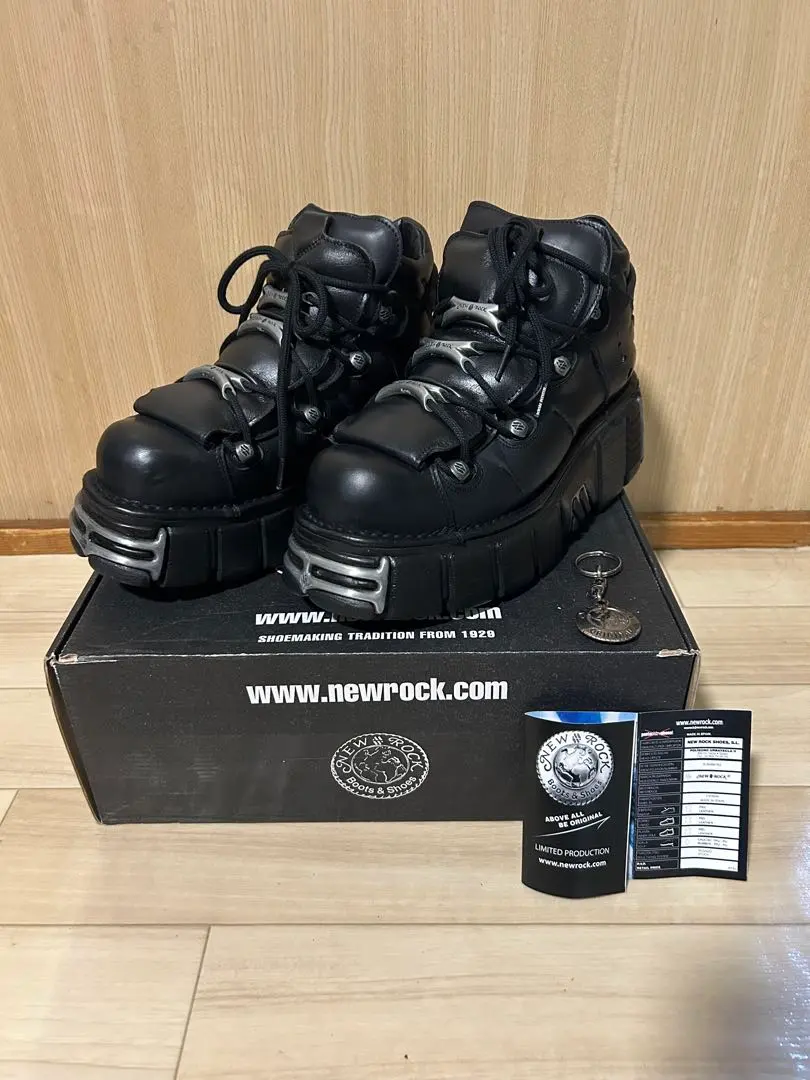 NewRock風 厚底ブーツ y2k 地雷 パンク 25cm newrock 似ブーツ厚底