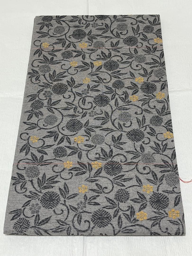 お値下げ済 【門間貴美子様専用 】新品未使用 正絹 洒落袋帯 草花唐草文様