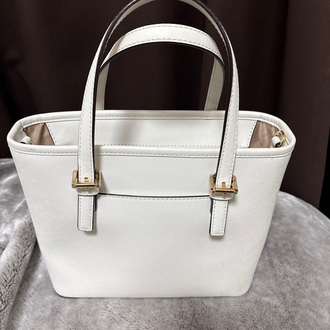 MICHAEL KORS ホワイト トートバッグ - メルカリ