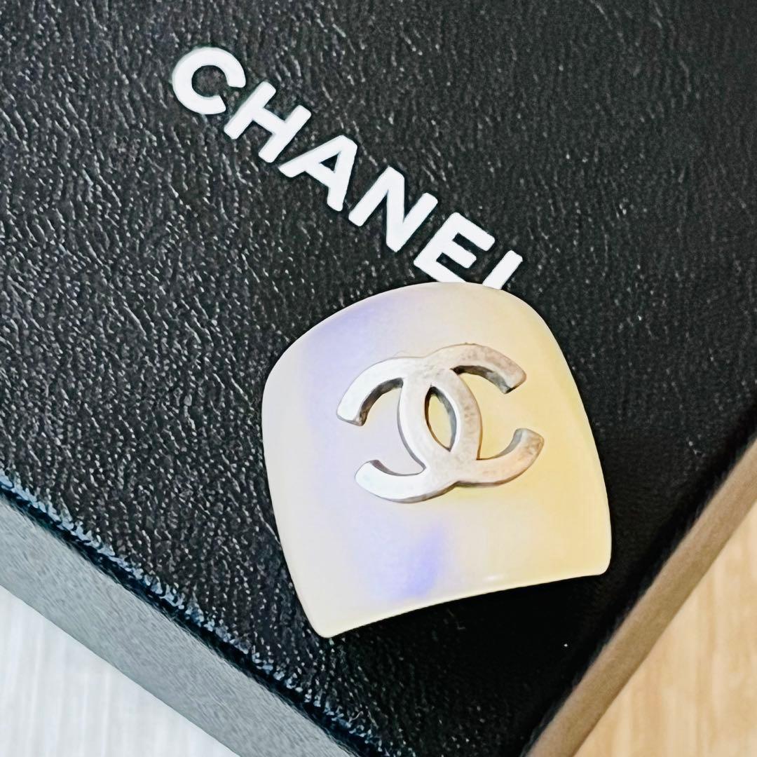 ヴィンテージ CHANEL ホワイトパール オーロラ リング ココマーク 指輪