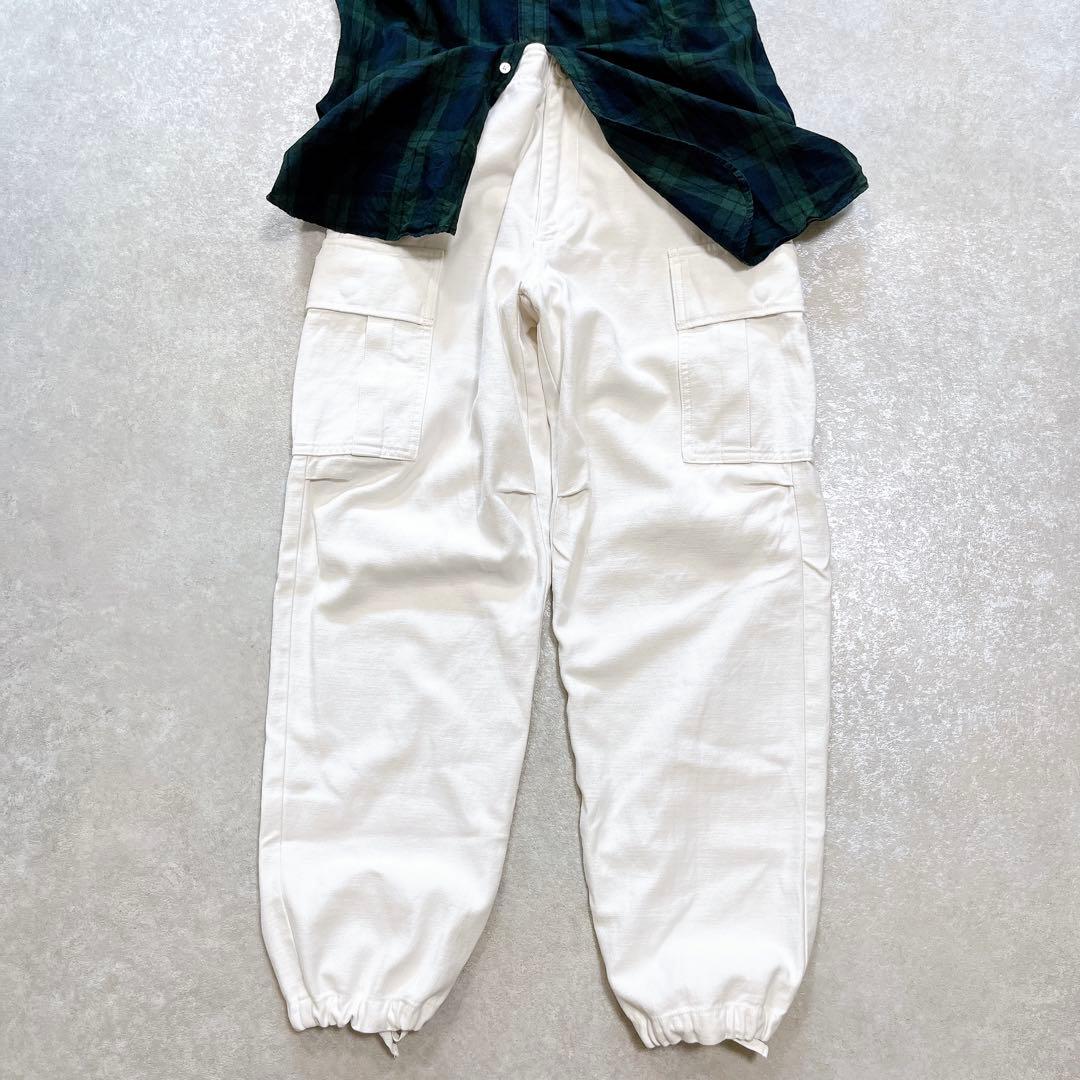 現行美品✨マディソンブルー カーゴパンツ ホワイト ゆったり 洗える 02 MADISON BLUE/マディソン ブルー】 VOLUMINOUS CARGO PANTS（カーゴ