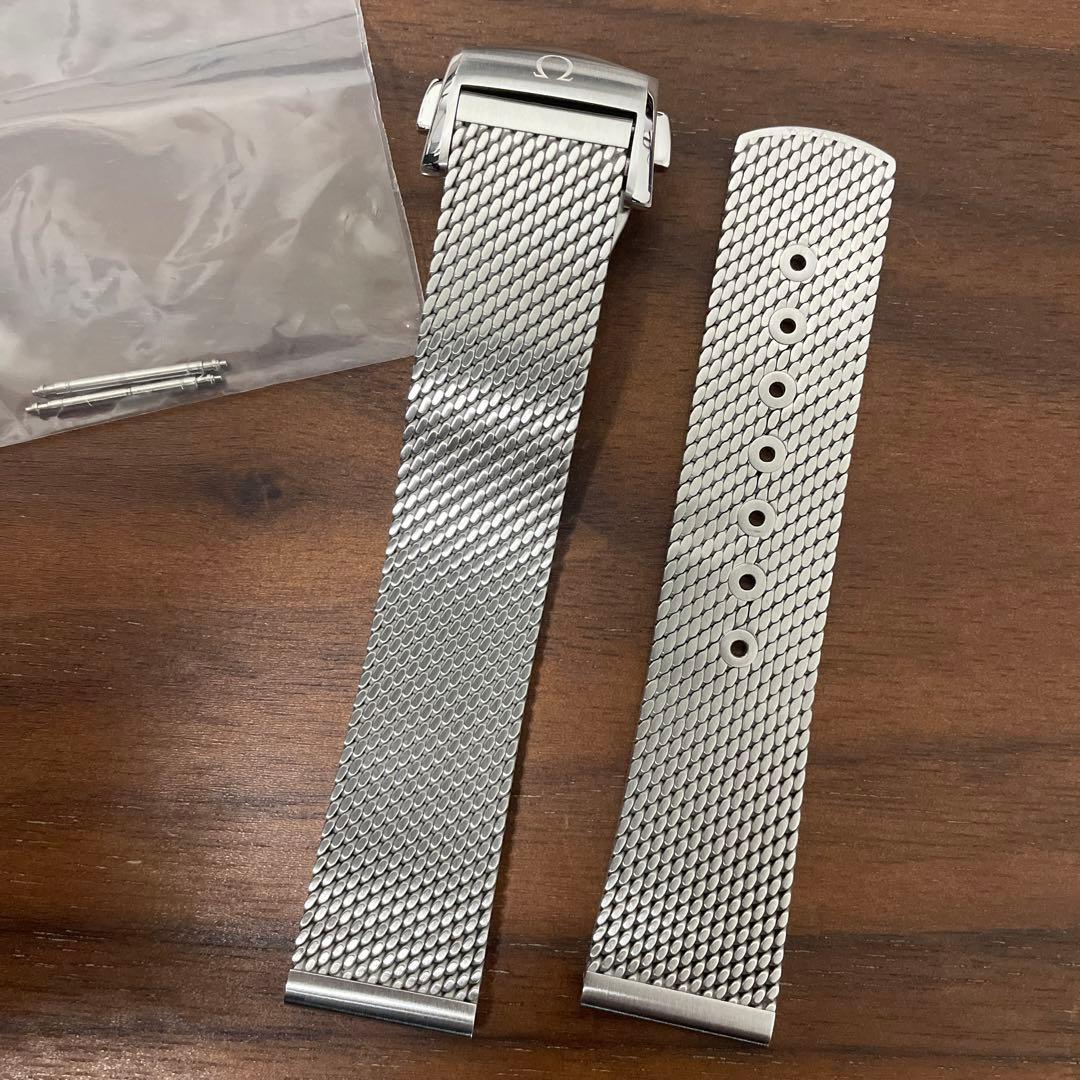 OMEGA ステンレスメッシュベルト20mm - メルカリ