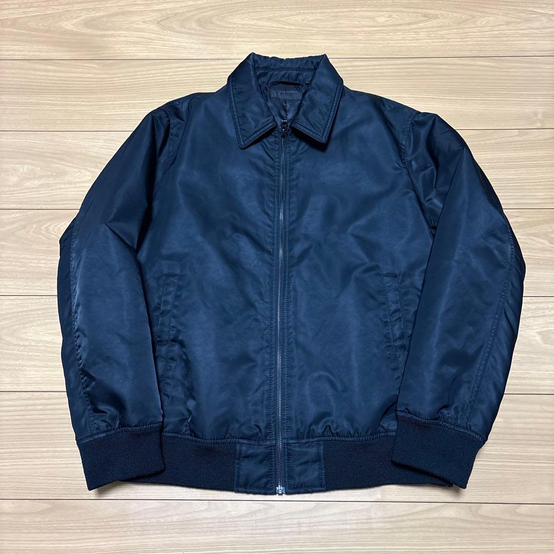 UNIQLO ユニクロ 襟付き MA-1 フライトジャケット ブラック L - メルカリ
