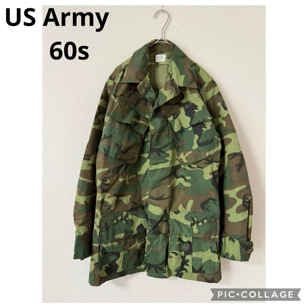 極美品】60s 米軍 ジャングルファティーグジャケット 迷彩 グリーン