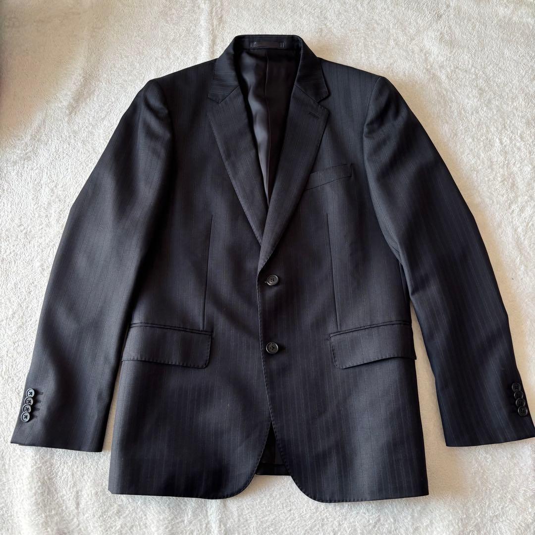 美品 Paul Smith ポールスミス ゼニア生地 ネイビー スーツ Lサイズ
