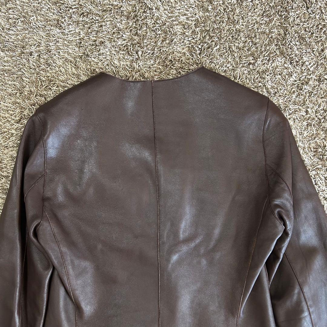 希少 ラルフローレン パープルレーベル レザー ジャケット ブラウン