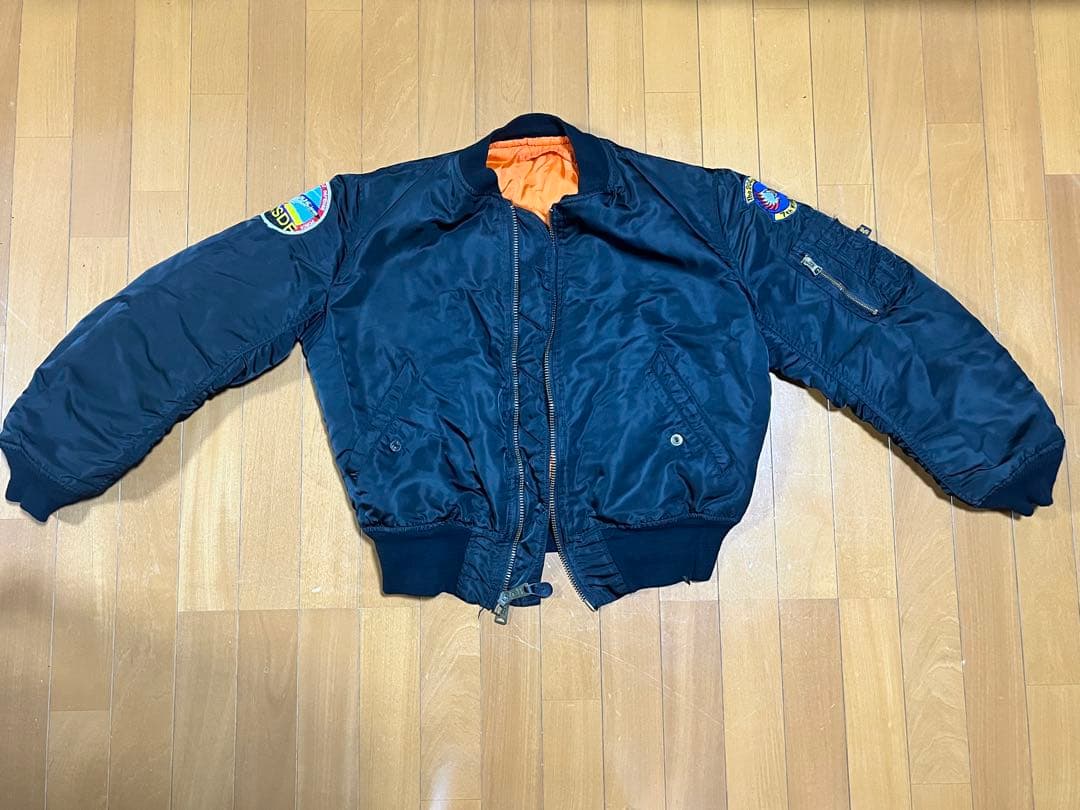 90's ALPHA MA-1 黒 SizeM MADE IN USA - メルカリ