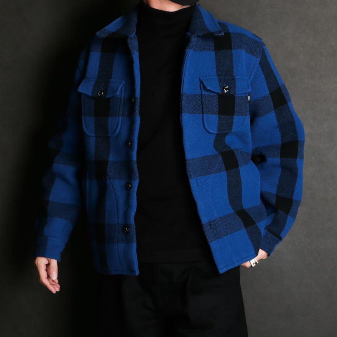 ラッツ RATS BUFFALO CHECK JKT キムタク ブルー CPO - メルカリ