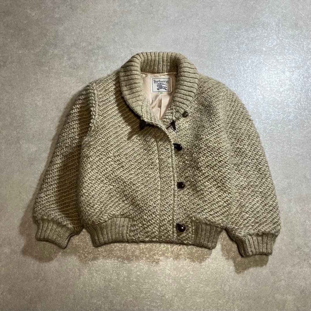 Burberry ウールカーディガン 編み込み ブルゾン ベージュ バーバリー バーバリー) BURBERRY ウール カーディガン 8039153 (Burberry