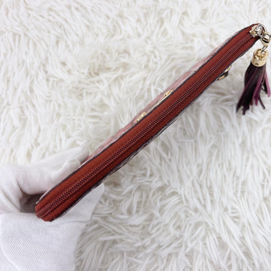 美品✨ATAO アタオ ハート型押しエナメル長財布 ピンク 箱付 - メルカリ