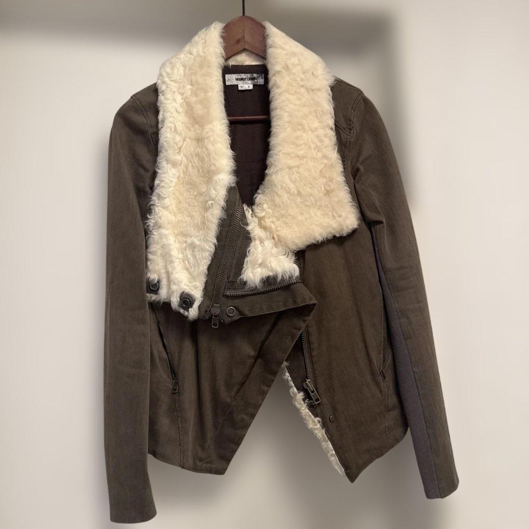HELMUT LANG ファーショートジャケット HELMUT LANG - HELMUT LANG / ヘルムートラング | ファー襟付き ウール