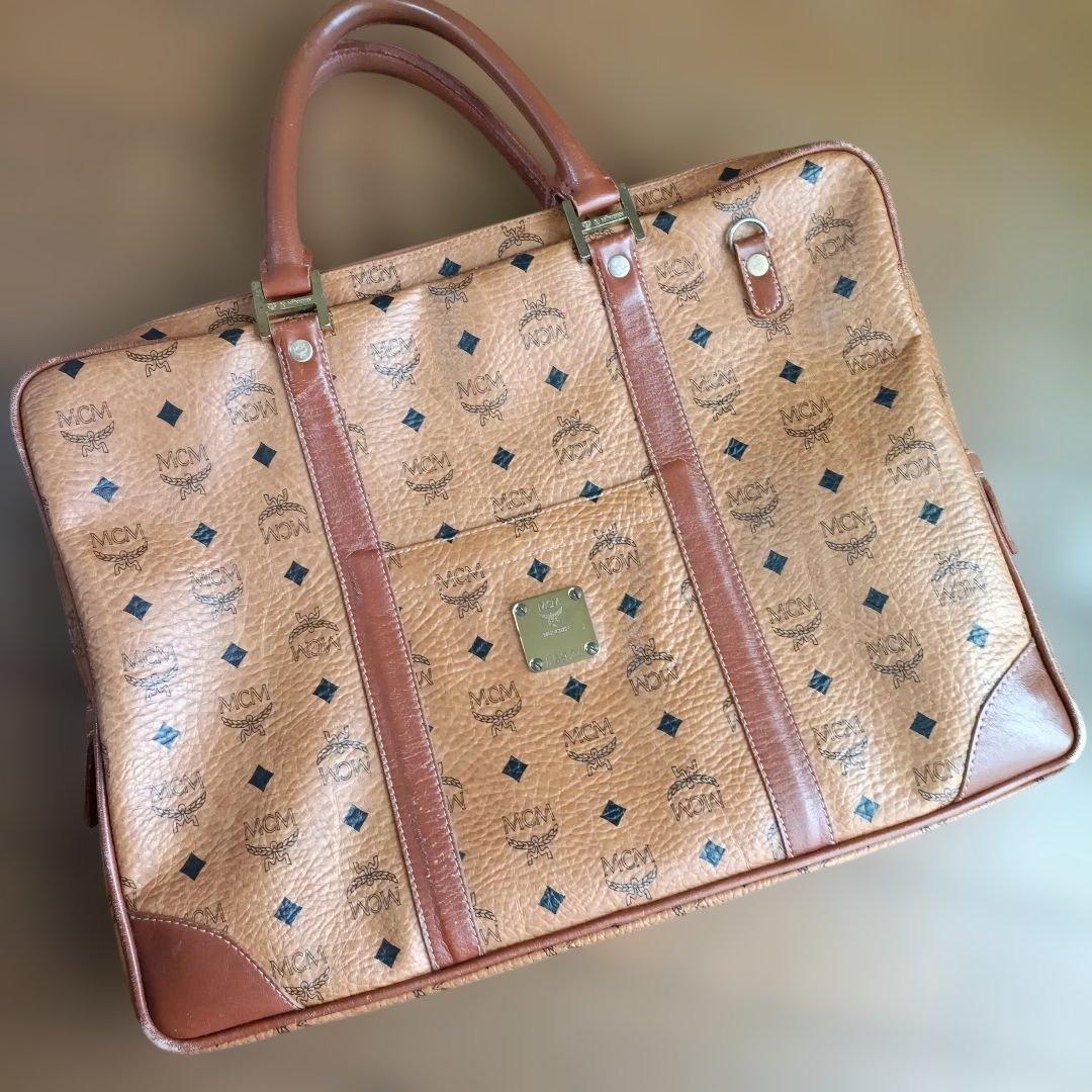 MCM ボストンバッグ W6924 ベージュ - メルカリ