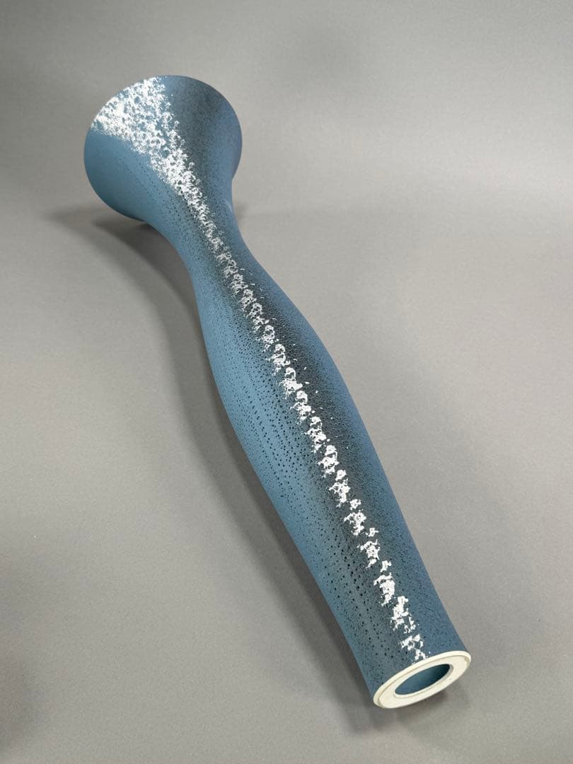 池坊 いけばな 大花器 花瓶 高さ54cm 陶花器 正明作 華道具 在銘 京焼