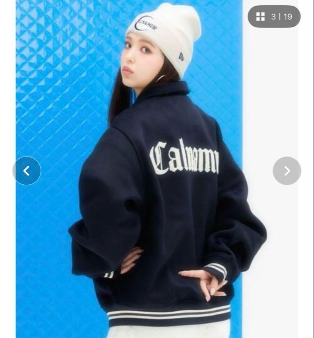 NEWERA メルトン ヴァーシティジャケット　ネイビー XL calnamur NEW ERA（ニューエラ） MELTON VARSITY CALNAMUR カルナムール コラボ