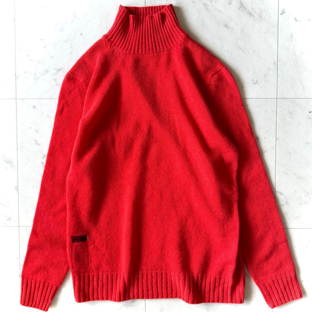 極美品 アニオナ AGNONA カシミヤ100％ ハイネックセーター オレンジ